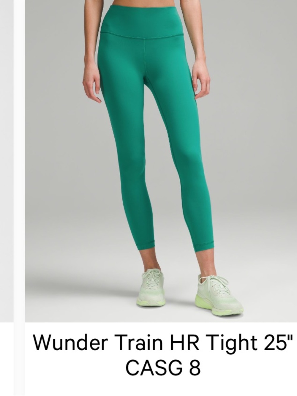 Lululemon Wunder Train High-Rise Green Leggings